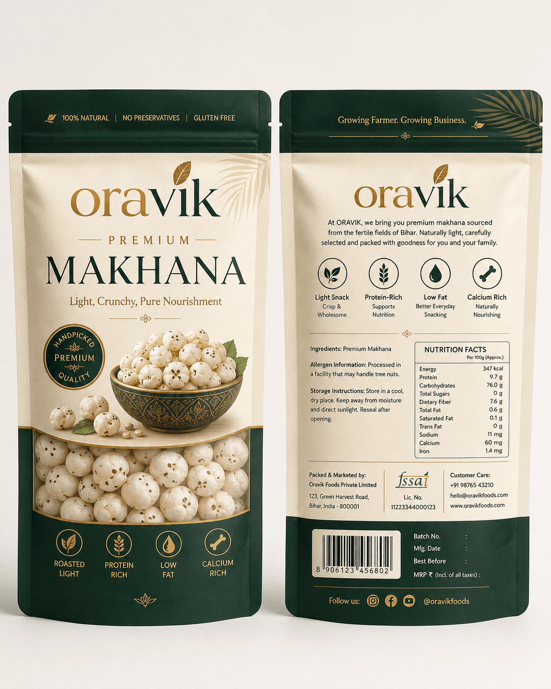 Oravik premium makhana