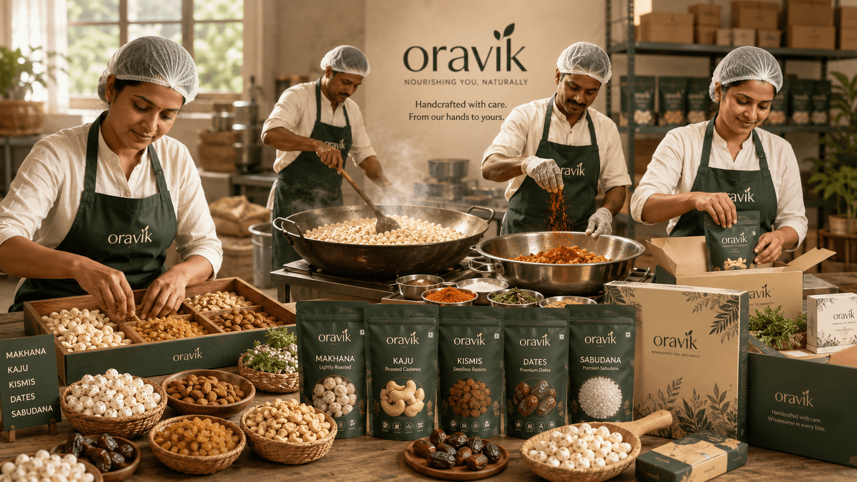 Oravik processing and packing products in Bengaluru