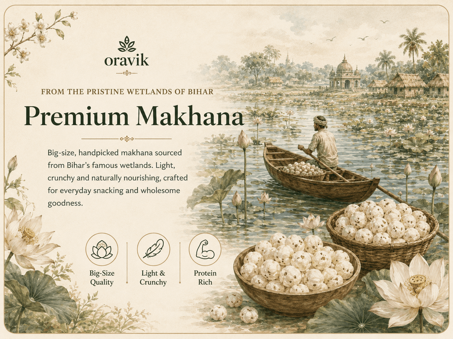 Makhana sourced from Bihar