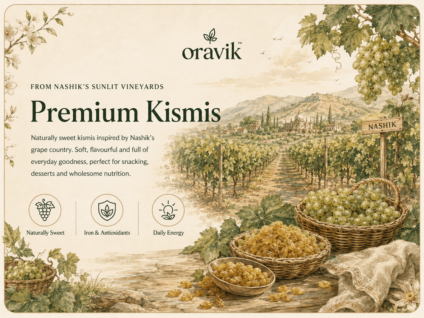 Raisins sourced from Nashik