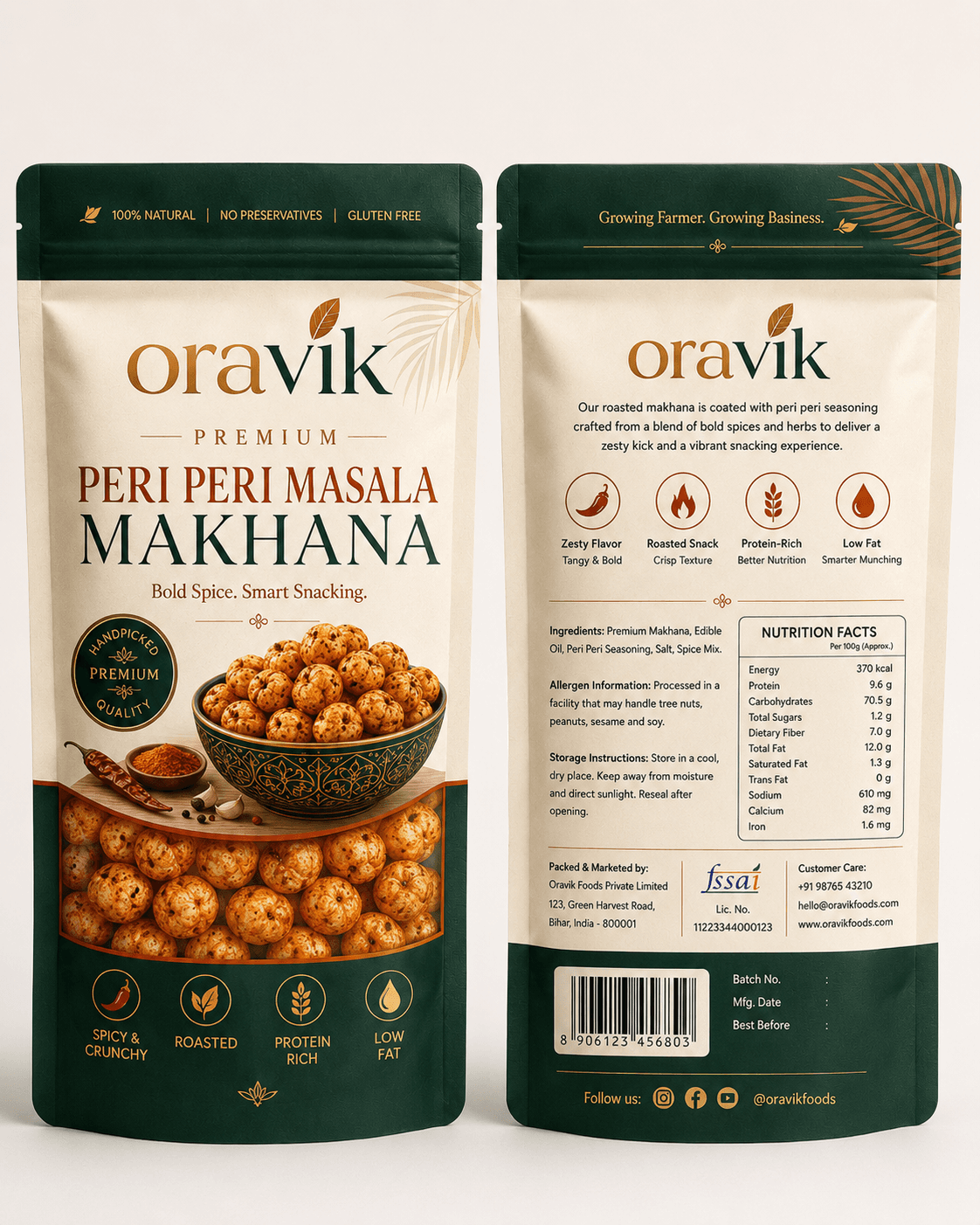 Peri Peri Mix Masala Makhana