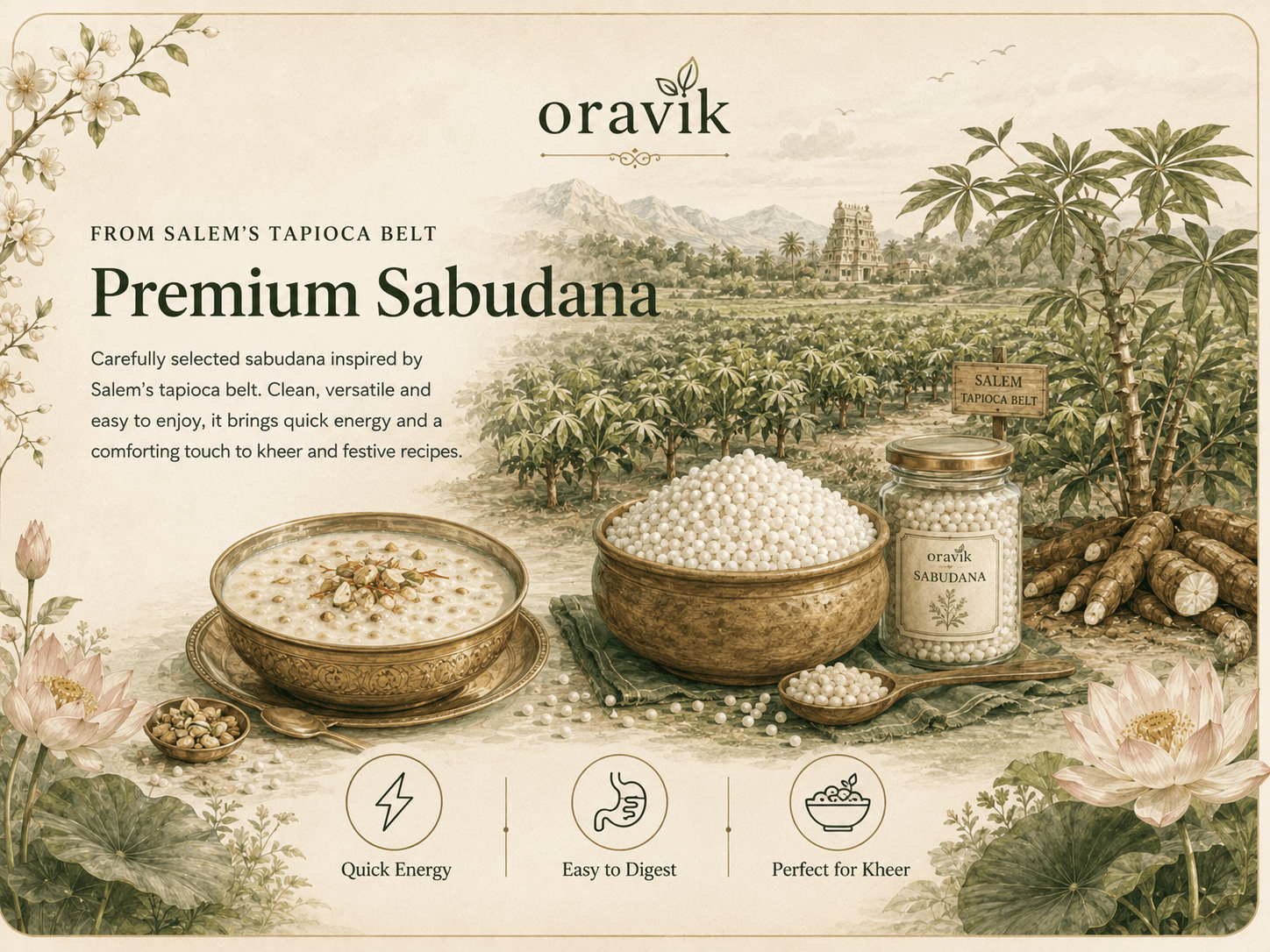 Sabudana sourced from Tamil Nadu